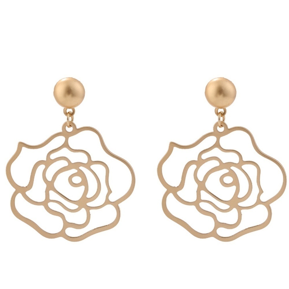*KAYA* Gold Hollow Out Flower Fashion Earrings